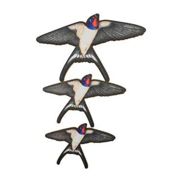 Bird Themed Wooden Wall Decoration Set of 3 pcs - Standart