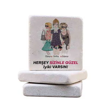 Friend Themed Customised Stone Coaster 100x100 mm