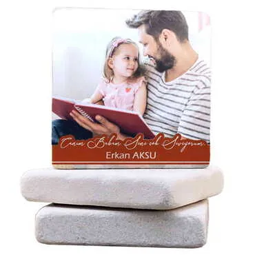 Dad Themed Customised Stone Coaster 100x100 mm