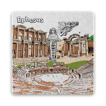 Museum Themed Customised Stone Coaster 100x100 mm