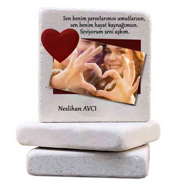 Sweetheart Themed Customised Stone Coaster 100x100 mm
