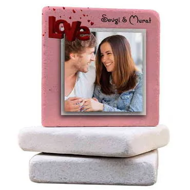 Sweetheart Themed Customised Stone Coaster 100x100 mm