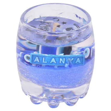 Alanya Themed Glass Transparent Gel Candle