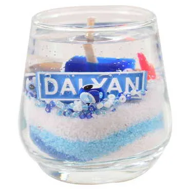 Dalyan Themed Glass Transparent Gel Candle - Standart - 3