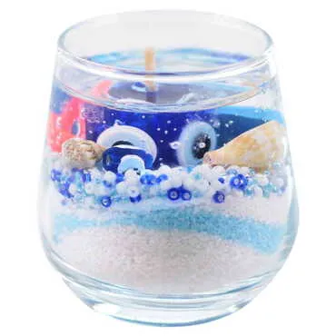 Kas Themed Glass Transparent Gel Candle - Standart - 2