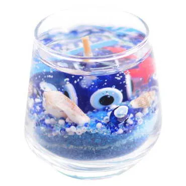 Kalkan Themed Glass Transparent Gel Candle - Standart - 2