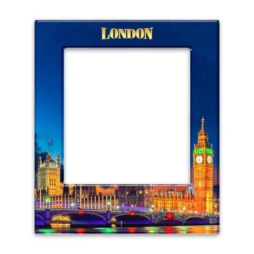Toptan Londra Temalı Myros Fotoğraf Çerçevesi Magnet 95x115 mm - Standart