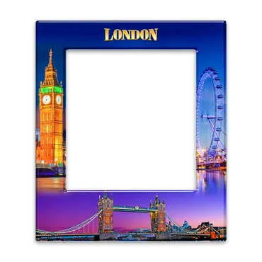 Toptan Londra Temalı Myros Fotoğraf Çerçevesi Magnet 95x115 mm - Standart - 2