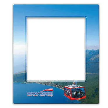 Cable Card Themed Epoxy Dome Souvenir Magnetic Photo Frame 95x115 mm