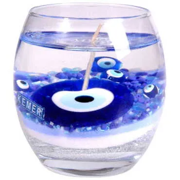 Kemer Themed Glass Transparent Gel Candle - Standart - 2