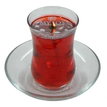 Alacati Themed Glass Transparent Gel Candle - Standart - 3