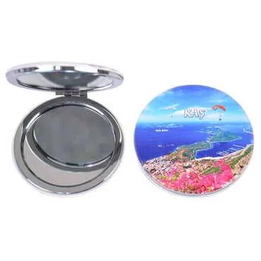 Kas Themed Custom Printed Round Pocket Mirror
