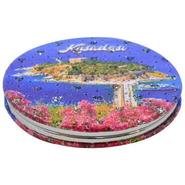 Kusadasi Themed Custom Printed Round Pocket Mirror - 5