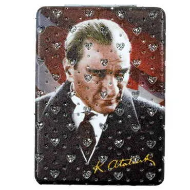 Ataturk Themed Custom Printed Rectangle Pocket Mirror - 2