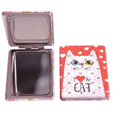Cute Animals Themed Custom Printed Rectangle Pocket Mirror - Standart - 6