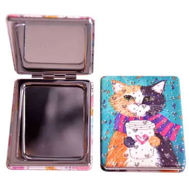 Cute Animals Themed Custom Printed Rectangle Pocket Mirror - Standart - 7