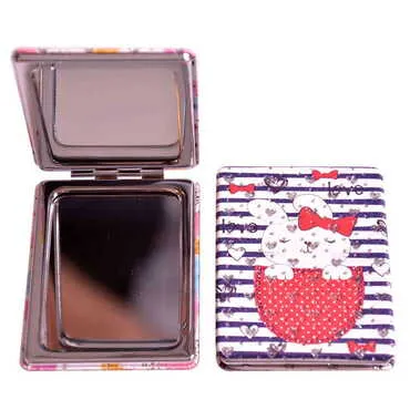 Cute Animals Themed Custom Printed Rectangle Pocket Mirror - Standart - 10