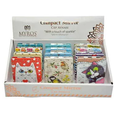 Cute Animals Themed Custom Printed Rectangle Pocket Mirror - Standart - 12