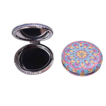 Toptan Mandala Temalı Myros Yuvarlak Bombeli Pu Ayna