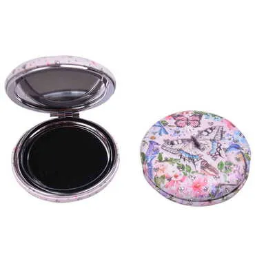Cute Animals Themed Custom Printed Round Curved Pocket Mirror - Standart - 3
