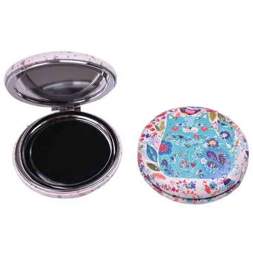 Cute Animals Themed Custom Printed Round Curved Pocket Mirror - Standart - 4
