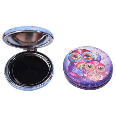 Cute Animals Themed Custom Printed Round Curved Pocket Mirror - Standart - 10