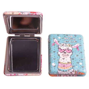Cute Animals Themed Custom Printed Rectangular Curved Pocket Mirror - Standart - 3