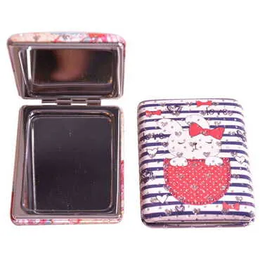 Cute Animals Themed Custom Printed Rectangular Curved Pocket Mirror - Standart - 9