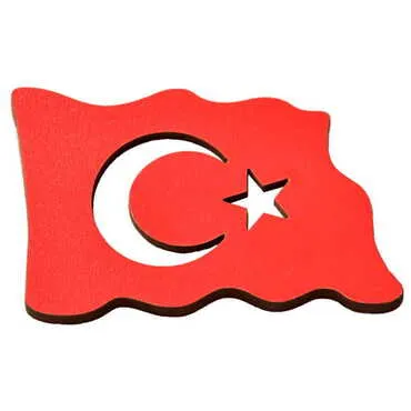 Turkey Themed Wooden Engraved Souvenir Fridge Magnet