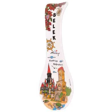 Belek Themed Ceramic Serigraphy Printed Spoon Rests - Standart - 2