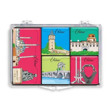 Customazible Epoxy Dome Souvenir Fridge Magnet Set of 5 pcs