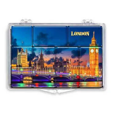 Toptan Londra Temalı Myros Kutulu Magnet Seti Sekizli - Standart - 3
