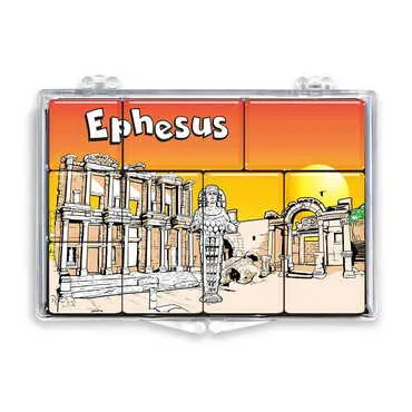 Museum Themed Epoxy Dome Souvenir Fridge Magnet Set of 8 pcs