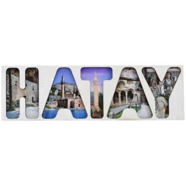 Hatay Themed Wooden Customised City Name Letter Souvenir Fridge Magnet