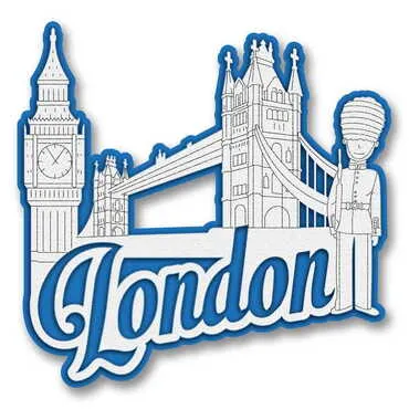 London Themed Wooden Customised City Name Letter Souvenir Fridge Magnet - Standart - 2