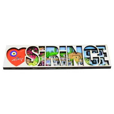 Şirince Themed Wooden Customised City Name Letter Souvenir Fridge Magnet - 2