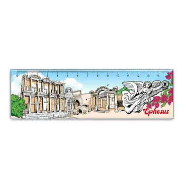 Museum Themed Epoxy Dome Souvenir Magnetic Ruler Magnet 165x50 mm