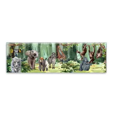 Toptan Hayvanat Bahçesi Temalı Myros Cetvel Magnet 165x50 mm