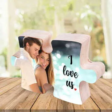 Toptan Sevgiliye Özel Kişiye Özel Puzzle Şekilli Pano