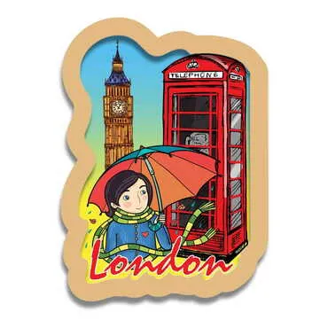 City Themed Wooden Customised Souvenir Fridge Magnet - Standart - 2