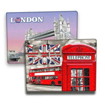 Toptan Londra Temalı Myros Kanvas Magnet 50x70 mm - Standart