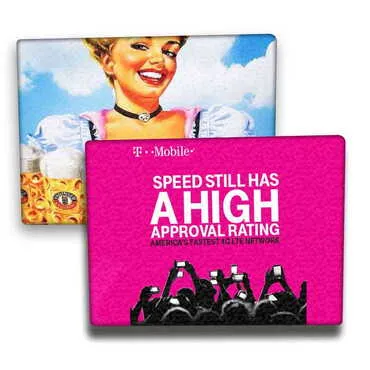 Promotional Wooden Canvas Fridge Magnet 50x70 mm