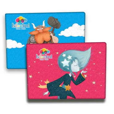 Theme Park Themed Wooden Canvas Fridge Magnet 50x70 mm
