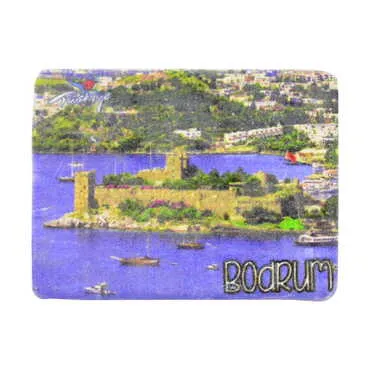 Bodrum Themed Customised Stone Fridge Magnet 60x45 mm