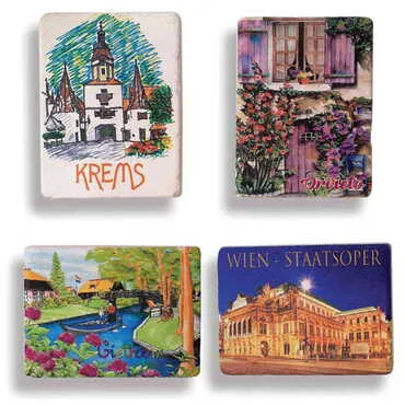 City Themed Customised Stone Fridge Magnet 60x45 mm