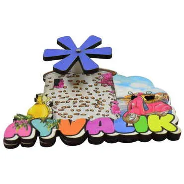 Ayvalik Themed Wooden Customised 2D Souvenir Fridge Magnet - 10