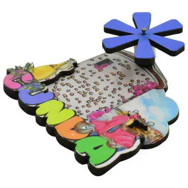 Cunda Themed Wooden Customised 2D Souvenir Fridge Magnet - 3