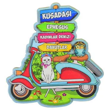 Toptan Kuşadası Temalı 3D Resimli Ahşap Magnet