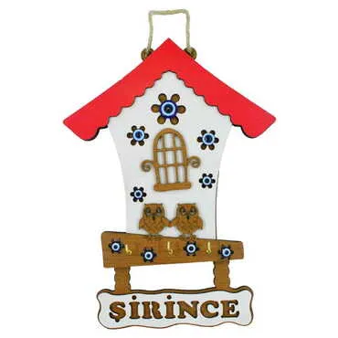 Şirince Themed Wooden Wall Hanging Decoration 25 Cm