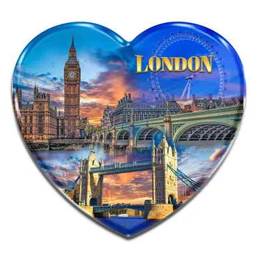 Toptan Londra Temalı Myros Magnet 40x37 mm - Standart - 3